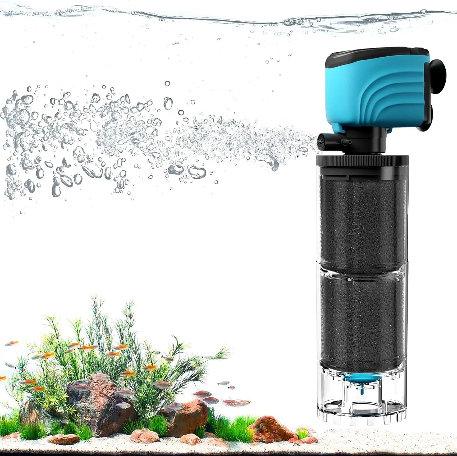 Submersible Aquarium Filter 450 GPH for 50–300 Gallon Fish & Turtle Tanks
